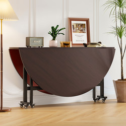 Foldable Table Dining Table For Home Foldable Round Table Small Apartment Portable Dining Table Rental Simple Solid Wood Removable