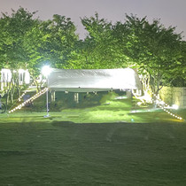 Outdoor camping atmosphere light frosted LED sky curtain pull rope wind rope warning safety atmosphere full of small artifact