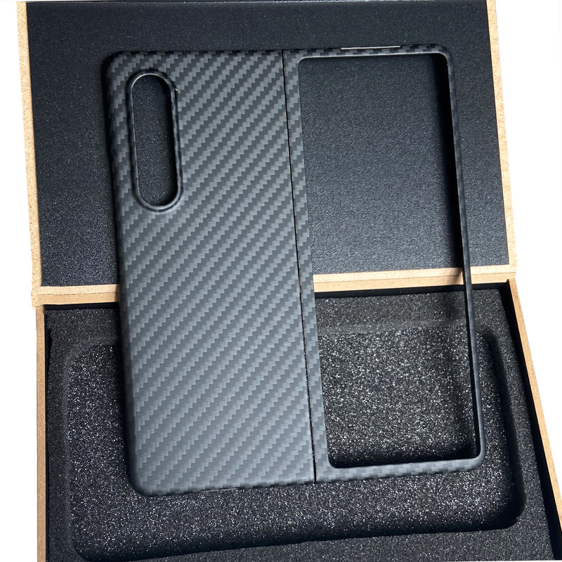 Applicable Samsung Zfold2 fold3Kevlar mobile phone protection shell W22 W21 folding zflip carbon fiber protective sleeve