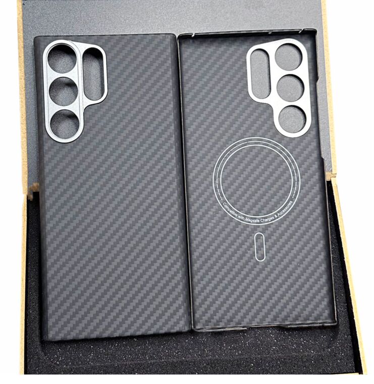 Purple Carbon Fiber Slotted Design Samsung Phone Case
