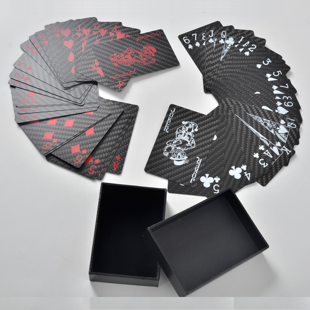 Aviation carbon fiber material playing cards creative waterproof poker bridge magic card ultra light portable gift