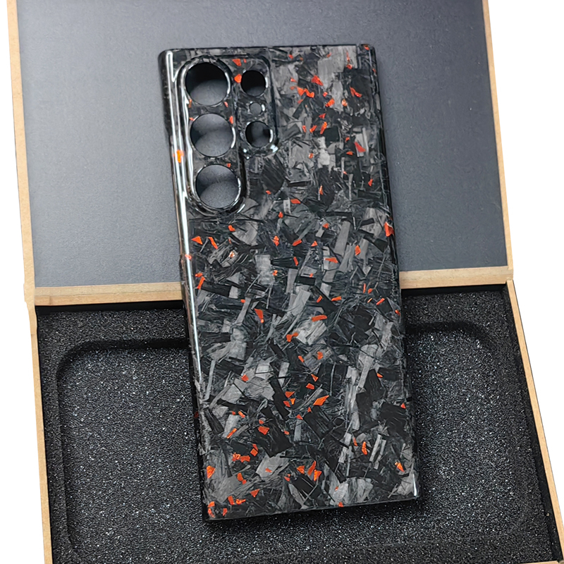 S25Ultra Is Suitable for S24Ultra, Samsung S23Ultra, Real Carbon Fiber Galaxy S22Ultra Phone Case, Forged Glossy Kevlar, Lightweight, Anti-Drop Protective Cover, Full Coverage, Half Coverage, for Men