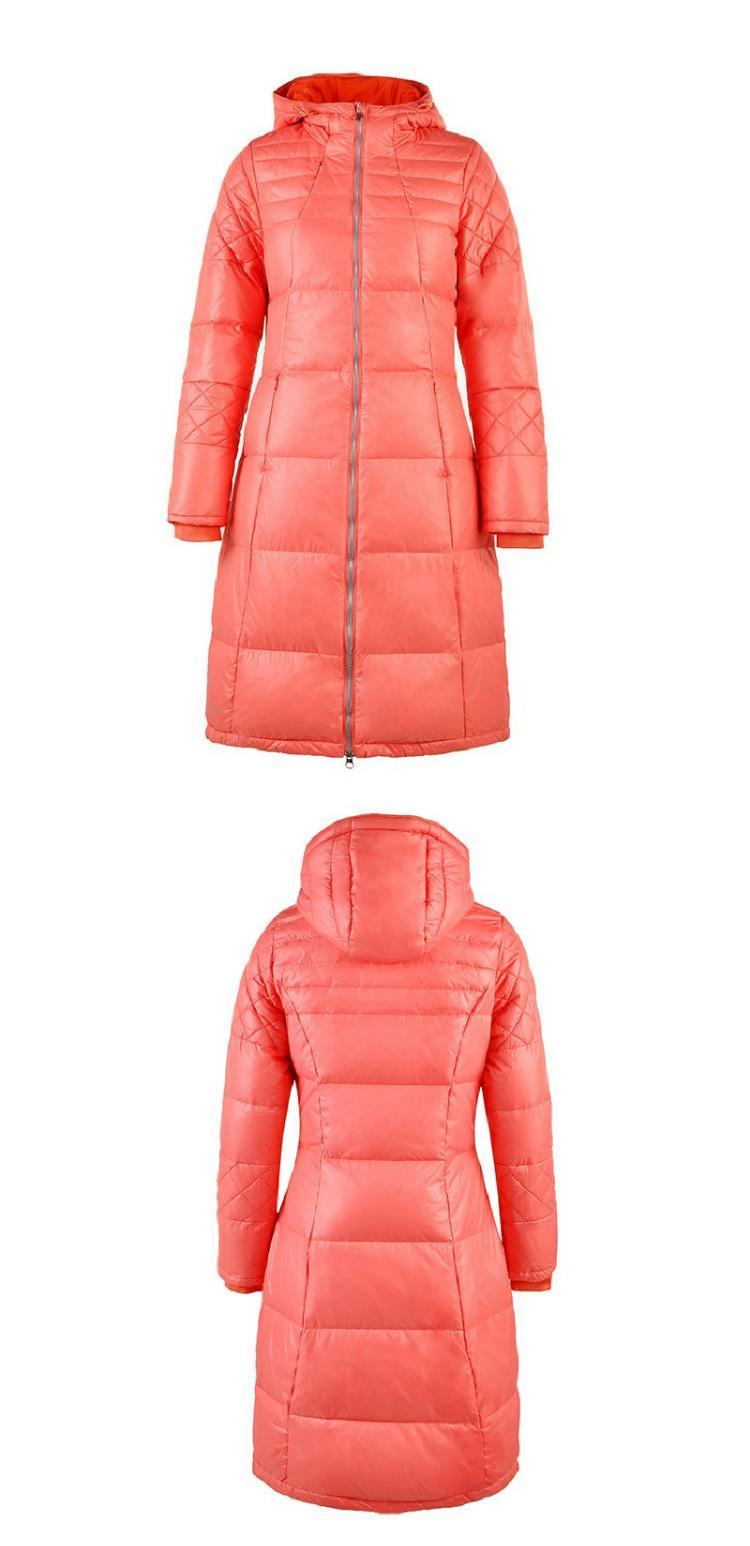 Li Ning Womens Long Down Jacket Trùm dài Thể thao và Giải trí Sê-ri Áo khoác ấm xuống AYMH184 QC —