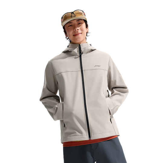 Li Ning Lotus Leaf Windbreaker Men's Autumn and Winter Plus Velvet Warm Water-Repellent Windproof Jacket Sportswear Men AFDU949
