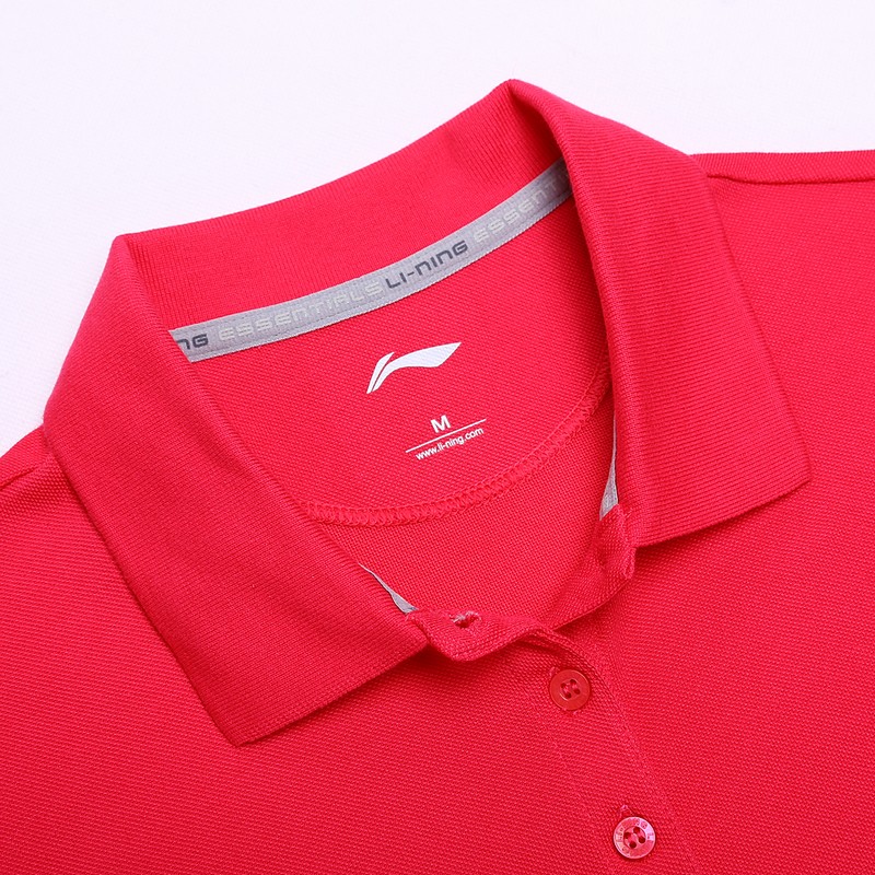 Áo phông ngắn tay cho nữ mùa hè Li Ning Áo thể thao nữ tay áo ngắn APLJ028-4 áo polo hồng