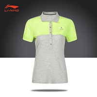 Li Ning ngắn tay nữ mùa hè mới phù hợp với màu sắc nhanh chóng làm khô thể thao ngắn tay thể thao ve áo POLO áo T-shirt QG áo polo oversize