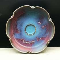 Song Jun kiln a little red flower mouth pen wash lotus wash antique porcelain antiques old goods antique old objects collection ornaments