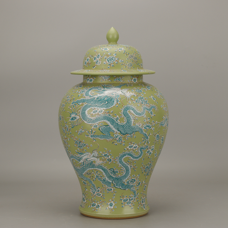 Daqing Kangxi Yuan Yuan Lin Five Dragon Strip will army cans antique old goods collection pieces