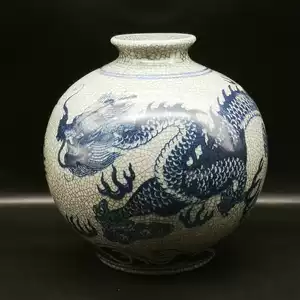 清代　青花花瓶　花器 景徳鎮 青花山水花瓶 中国 陶磁器 工芸 - アートの友社 : ホーリ通信