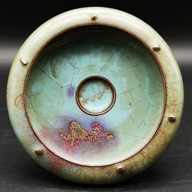 Song Jun Kiln Boutique A Little Red Drum Nail Pen Wash Imitation Ancient Porcelain Ancient Play Antique Old Goods Old Stock Old Stock Collection Wenhouse Swing Piece