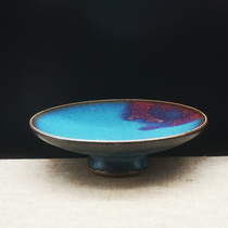 Song Jun kiln exquisite one-point red melon fruit plate pot tea tray antique porcelain antique collection old objects second-hand ornaments