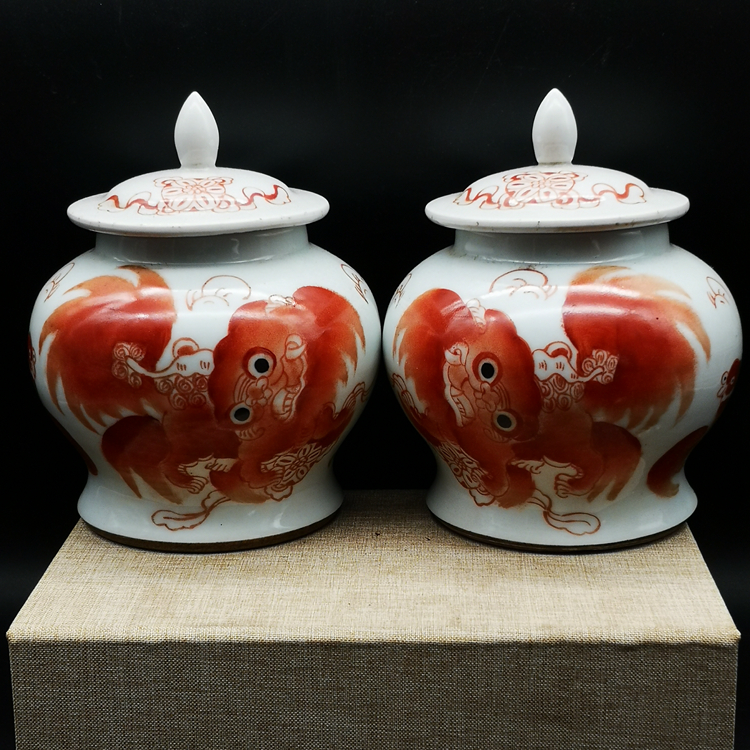 太平天国 青花磁器 文官武将聖母図茶葉罐 茶壺蓋欠無傷 古玩 骨董品