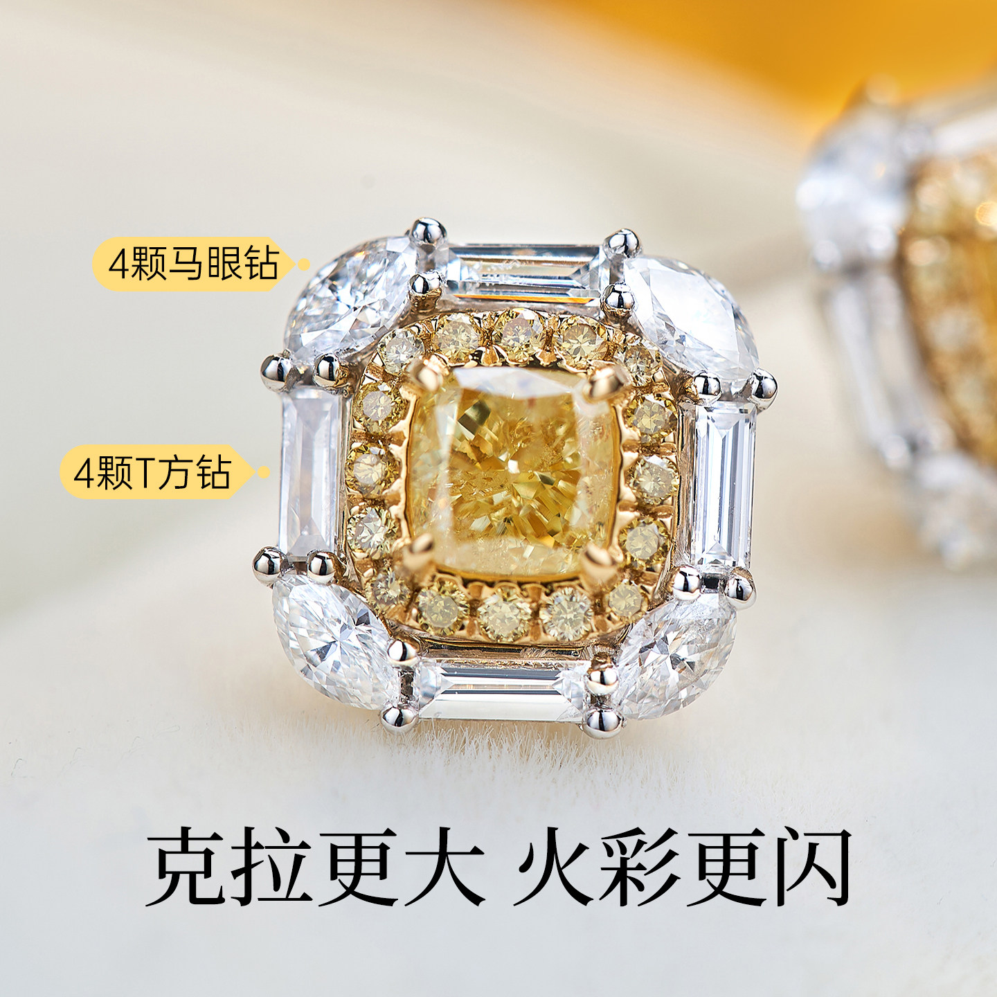 25年必买!喜钻18K金黄钻耳钉冰糖满钻,显脸小+高级感拉满-耳饰-淘宝好物网
