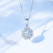 Joydrill 18K Platinum Diamond Necklace Woman Real Diamond Gold Brick Stone Necklace Group Inlaid Diamond Pendant Lock Bone Chain