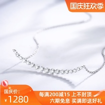 us diamond 18K Platinum Necklace 1 karat smile diamond pendant real diamonds winnings choker Valentines Day choker