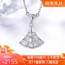 Diamond necklace female real diamond ladder square diamond necklace choker Net red small skirt group pendant