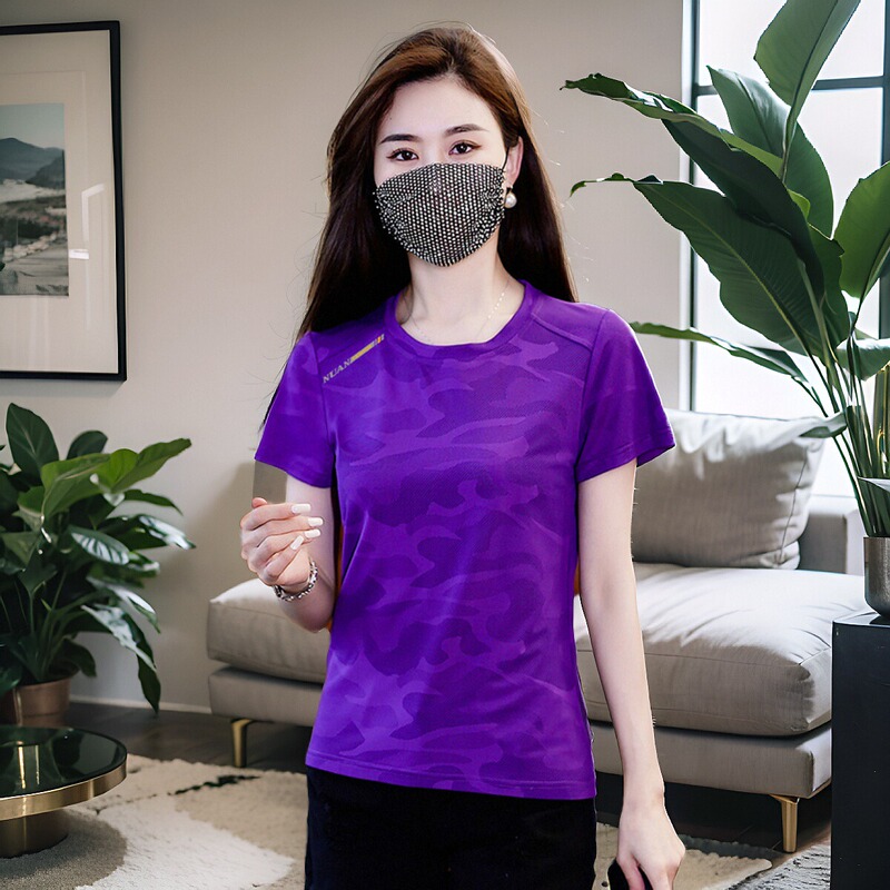 Short-Sleeved T-Shirt for Women, Summer Mesh Quick-Drying Fitness Top, Loose Large Size Outdoor Yoga Sportswear, Running Breathable Short-Sleeved T-Shirt for Women, Summer Mesh Quick-Drying Fitness Top, Loose Large Size Outdoor Yoga Sportswear, Running Breathable