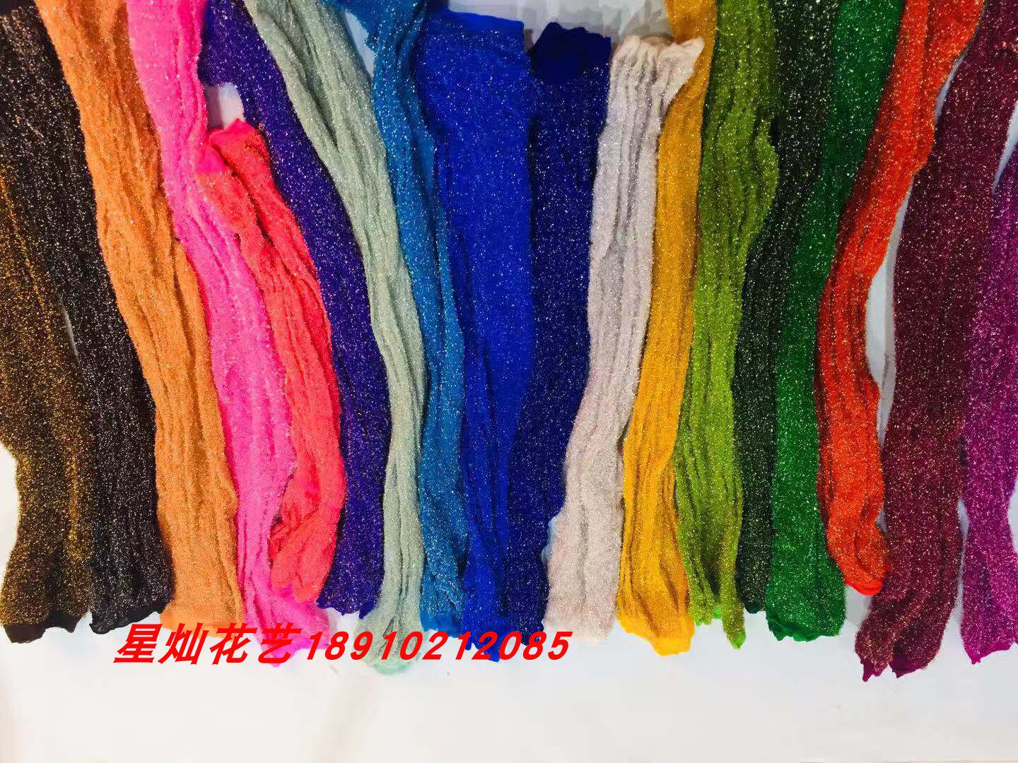 Cha-cha flower art is full of hand-made Dongli flower material gold and silver net glitter net corsage flower head flower peacock wire mesh