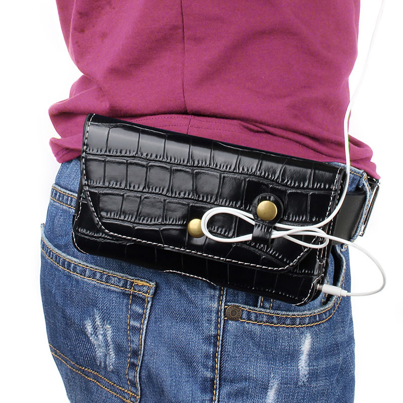 Mobile phone pockets apply Apple xs leather jacket hanging waist interwear strap iPhone7 8 6splus max waist shell male