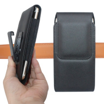 Mobile phone hanging waist wearing bag belt vertical mens old peoples rotating buckle pants belt leather case dont shoulder waist single layer thin