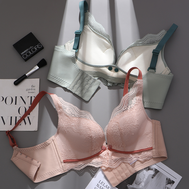 Lactation Underwear Summer Thin postnatal coalestation anti-drooping breast-feeding front opening button pure cotton breast milk bra pregnant woman bra