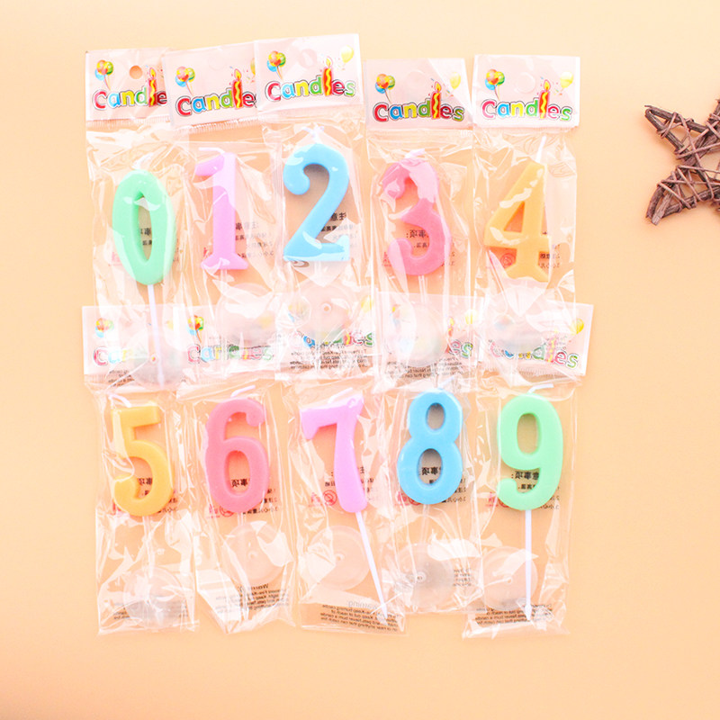 25 large digital candles Creative Color Birthday Candles package Digital Cake Shop candles batch hair