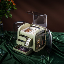 2022 new first accessories box Jewelry Bedroom Hand Drawer of Suitcase Large Capacity Plastic Earnail Ring Case