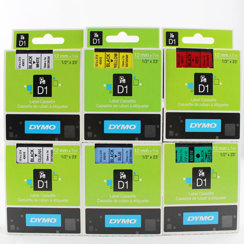 Sign machine ribbon★Emmy★45808 19 mm D1 e-tag belt (yellow bottom black character)