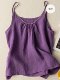 夏季纯棉吊带背心女装棉麻纯色打底外穿文艺复古薄款宽松内搭上衣