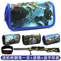 Jedi survival pencil bag boys pencil bag stationery box Oxford cloth large capacity pen bag stationery bag delivery pen