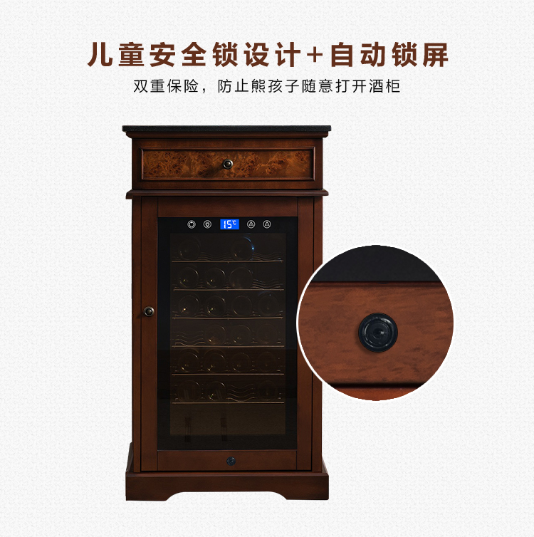 tủ rượu furniture Jin TRANG rượu làm mát nhiệt nhúng băng thanh nhà gỗ rắn xì gà tủ trà tủ đông nhỏ - Tủ rượu vang tủ rượu vang caso