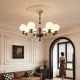 Vintage Living Room Chandelier, Main Light for the Hall, French Style, New Model with a High-End Feel, American Retro Magic Bean Bedroom and Dining Room Lamp