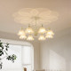 Living Room Chandelier, Modern, Simple and Elegant, Cream Style, Floral Zhongshan Lighting, 2026 New Model, Bedroom Crystal Main Light