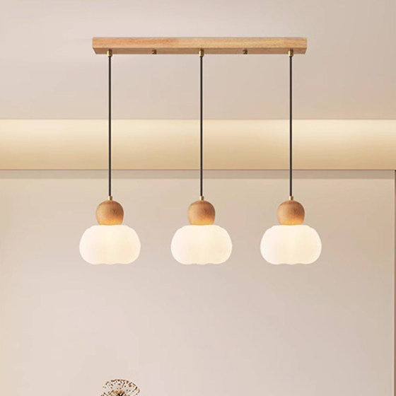 Cream-Style Living Room Lamp, Natural Wood Style, Modern Minimalist Hall Main Light, Dining Room Lamp, Bedroom Cotton Chandelier, Zhongshan Lighting Fixtures