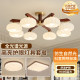 Medieval-Style Living Room Lamp, Japanese Retro Solid Wood Dining Room Low-Floor Lobby Main Lamp, New Chinese-Style Bedroom Study Lighting Fixtures