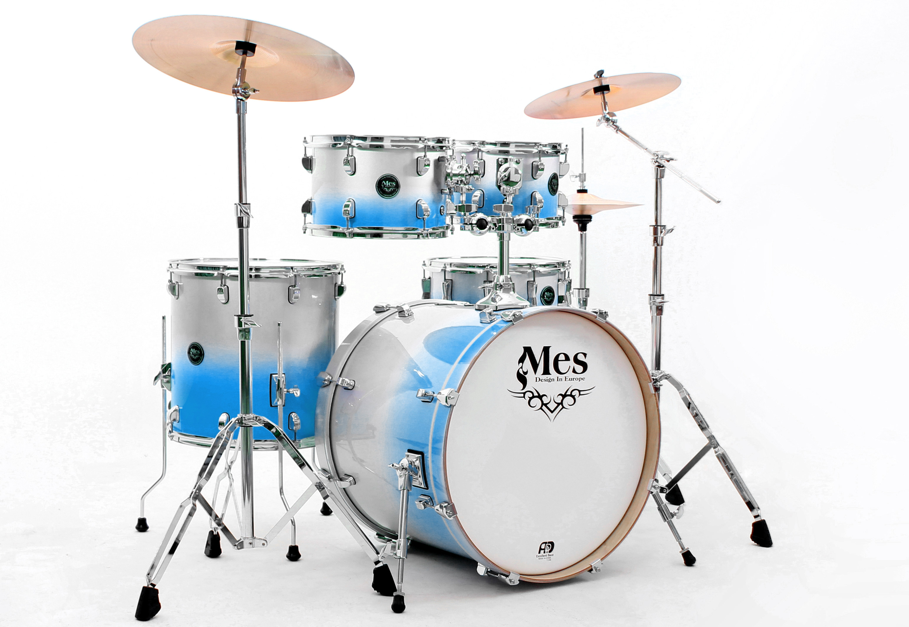 MES Mais Drum Set Colorful Series Baking Paint Children's Test Adult Beginners Jazz Professional Performance