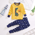 Bông childrens mùa thu đồ lót bộ quần áo cô gái mùa thu mùa thu quần bé trai cotton trẻ em dài tay đồ ngủ ấm áp. 