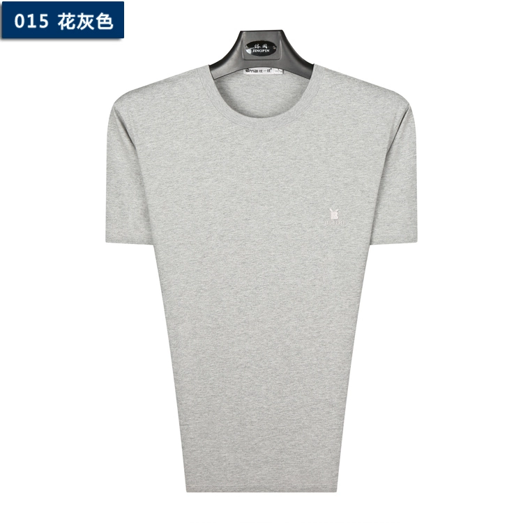 Người đàn ông trung niên của ngắn tay t-shirt vòng cổ phần mùa hè lỏng trung niên nam cotton áo sơ mi cha cha nạp