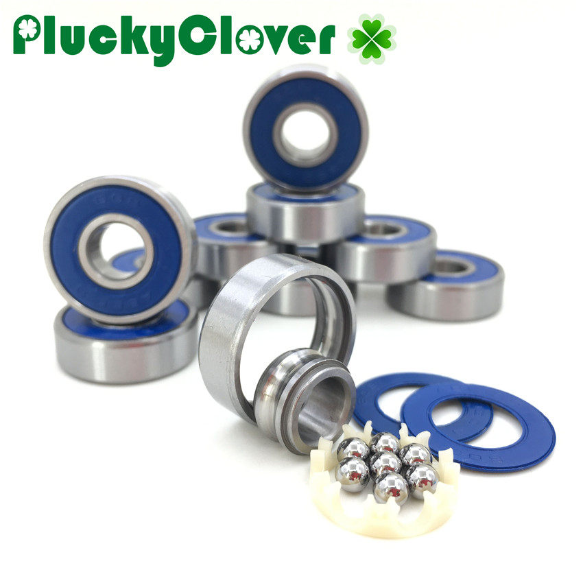 10 10 608 professional wheels slip bearing high speed brake flat flower children dry skates long plate accessories silent double dust-Taobao