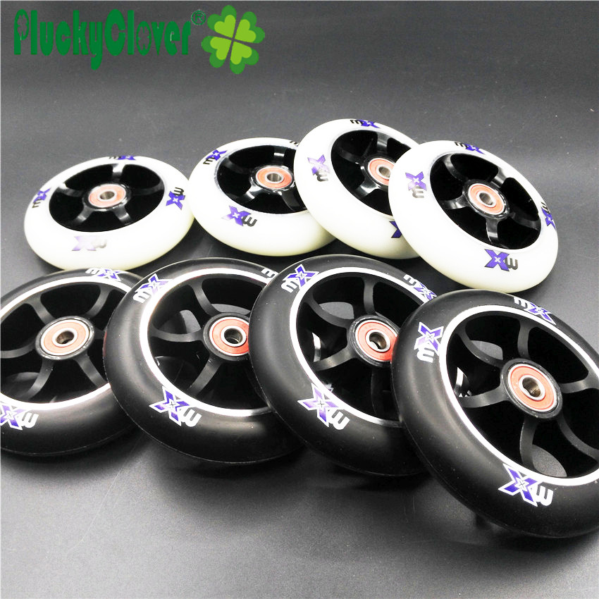 Scooter wheels 100mm extreme professional competitive PU wear-resistant vitality board accessories skateboard big wheels white