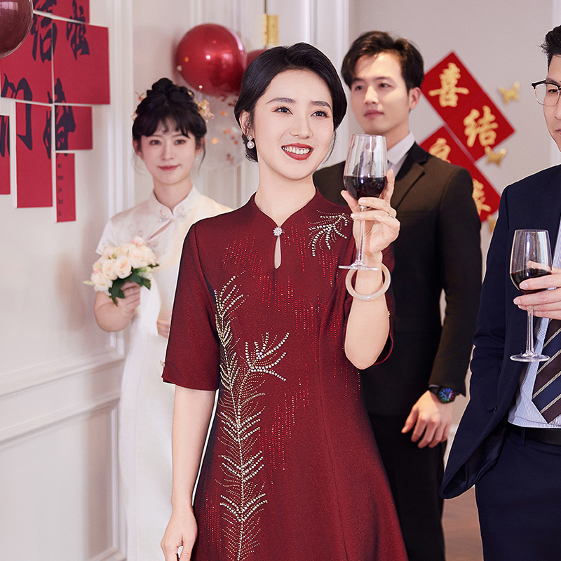 【Xingke】Wedding Mother-Of-The-Bride Dress 2026 New Style Young and Elegant Mother-In-Law Wedding Banquet Outfit New Chinese-Style Dress