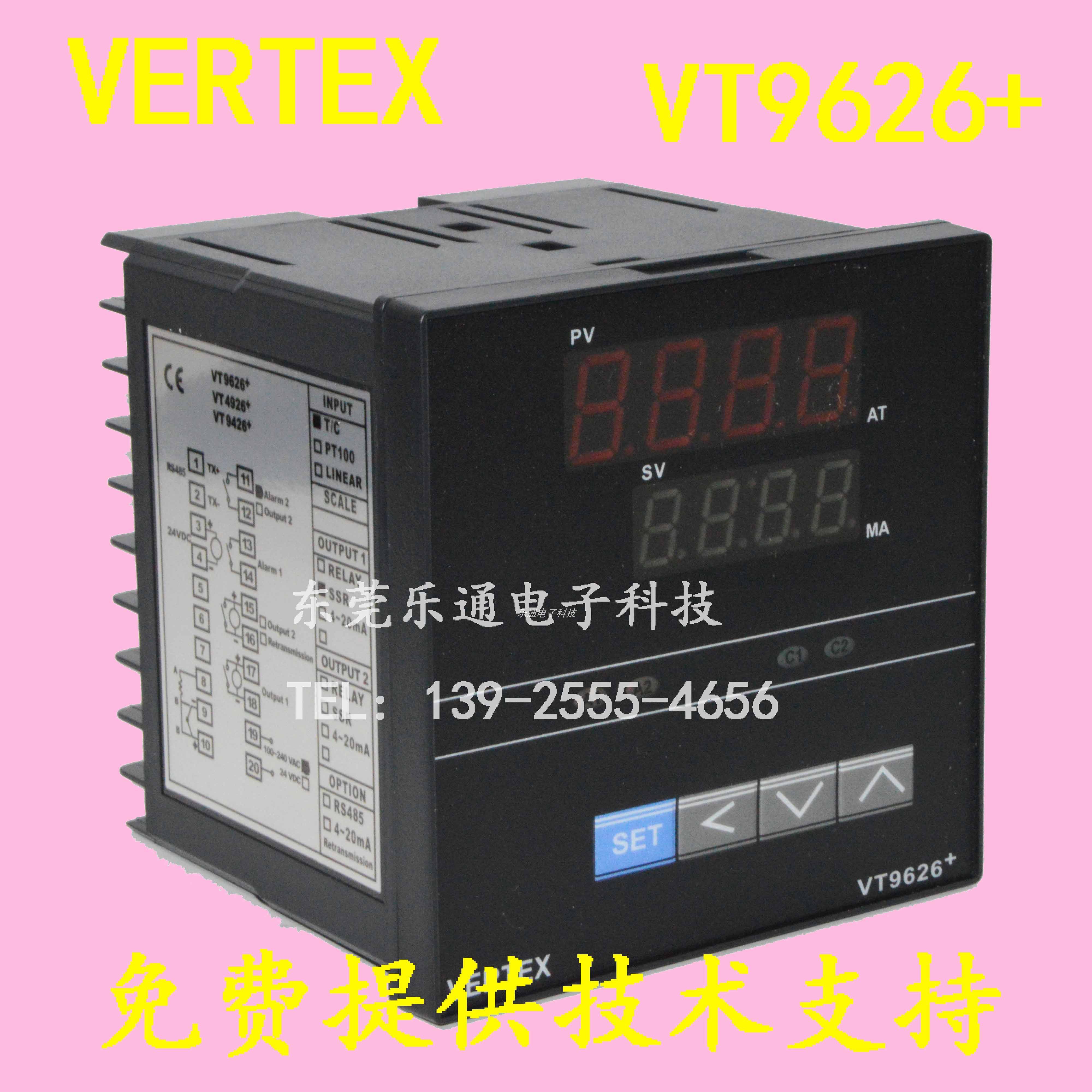 VERTEX Temperature instrumental VT9626 TPNCA temperature control table T C SSR RS485 AC220V