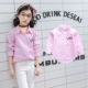 Áo trẻ em 2019 cho bé gái mùa xuân và mùa thu mới áo dài tay cotton trắng cho trẻ em áo sơ mi bé trai mùa đông