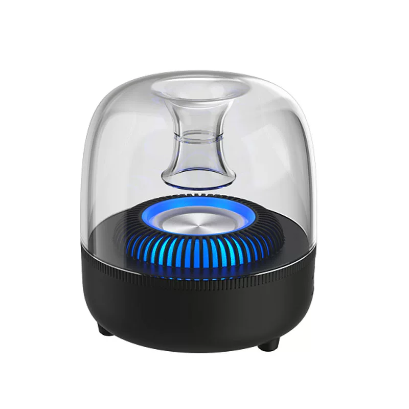 Комнатный Bluetooth-динамик Wortley с маленьким басом, глянцевый, светящийся, настольный аудио-радио
