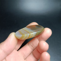 H5 agate conformable snuff dish natural handmade