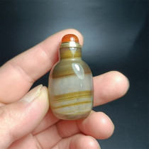 H3 agate snuff bottle natural handmade
