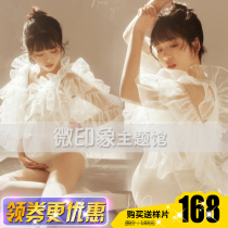 2021 studio new mesh one-piece sexy fashion pregnant woman photo Korean beauty art photo theme clothing