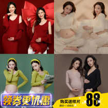 2021 exhibition small fresh mommy pregnant photo Knitting best friend art photo shooting fashion photo theme clothing