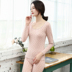 quần áo mùa thu và quần mùa thu set womens ấm lót bông thân bông chặt chẽ sinh viên bông áo len dễ thương cơ thể mỏng. 