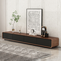 Nordic Minimalist TV Cabinet Tea Table Combination Suit Modern Guest Hall Furniture Small Family Black Grey TV Cabinet Ground Cabinet
